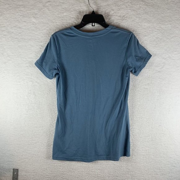 Louis Garneau T-Shirt Women's Medium Blue Bike Find Your Good V-Neck 6888 - Picture 9 of 10